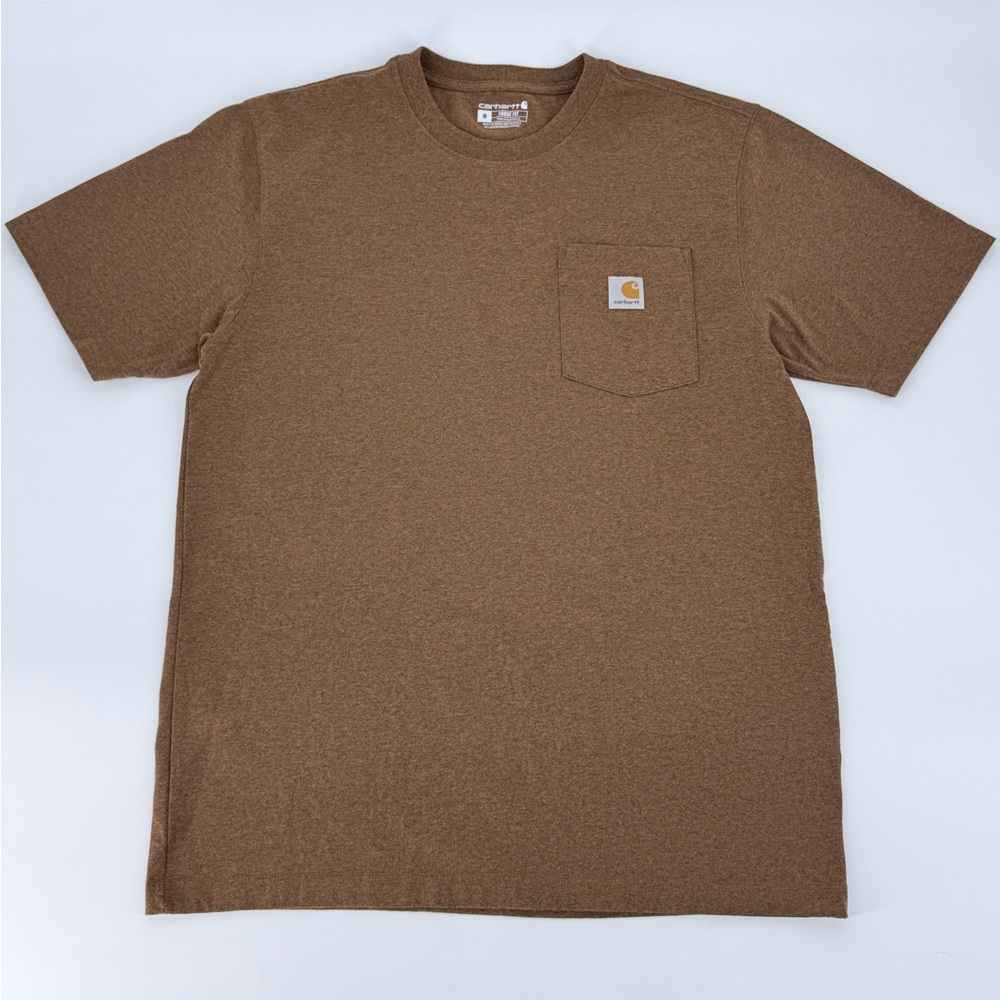 Carhartt K87 Loose Fit Pocket T-Shirt Mens M Brown Copper Heather Workwear Tee